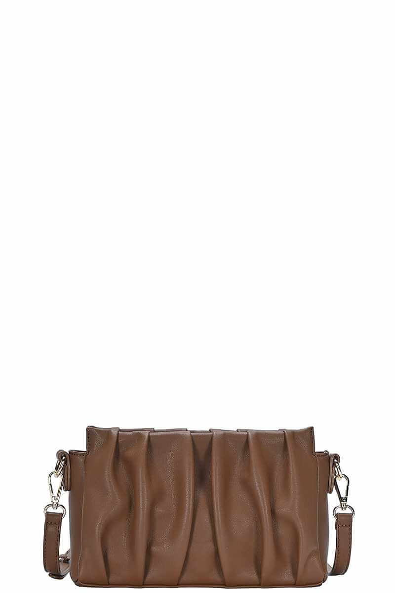 Stylish Smooth Wrinkled Crossbody Bag - The Diva Goddess