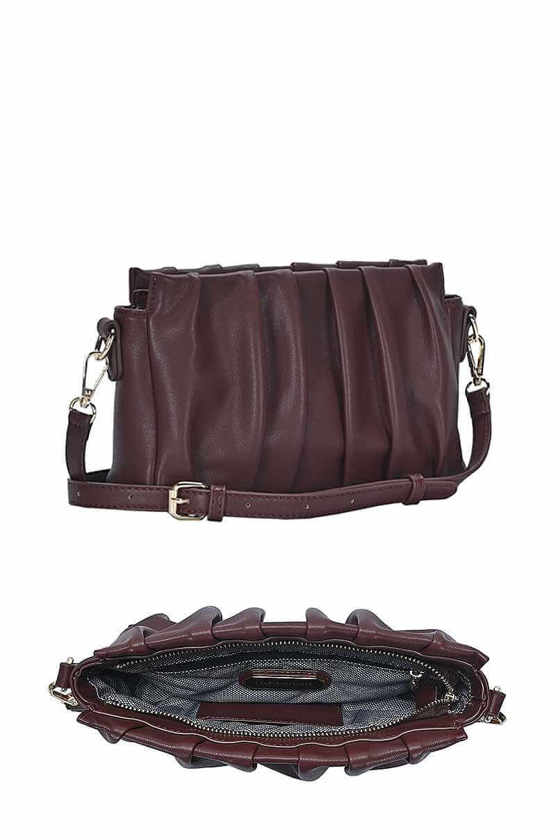 Stylish Smooth Wrinkled Crossbody Bag - The Diva Goddess