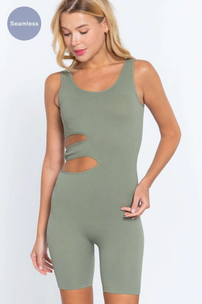 Suave Cut-out Seamless Romper - The Diva Goddess