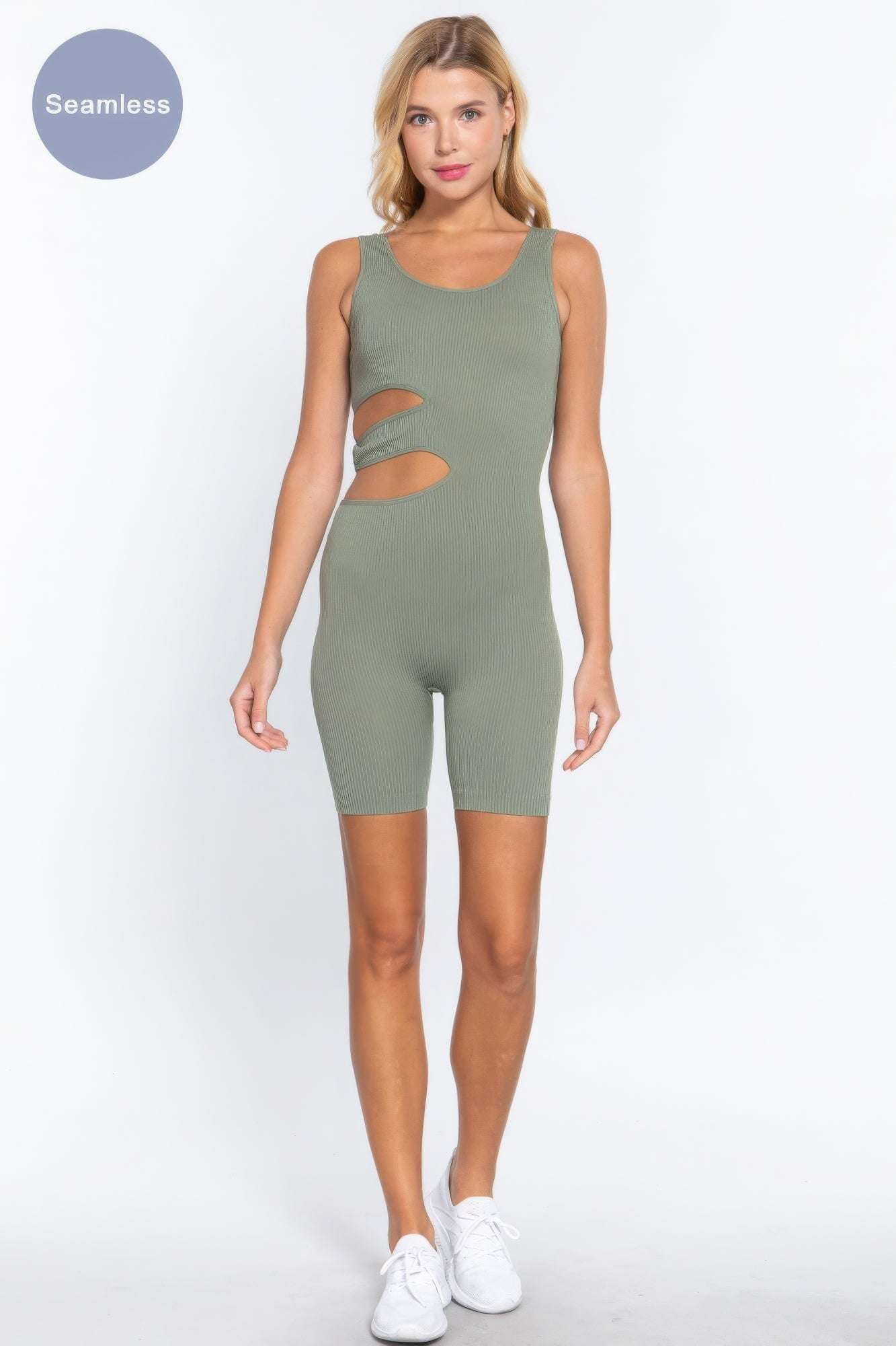 Suave Cut-out Seamless Romper - The Diva Goddess