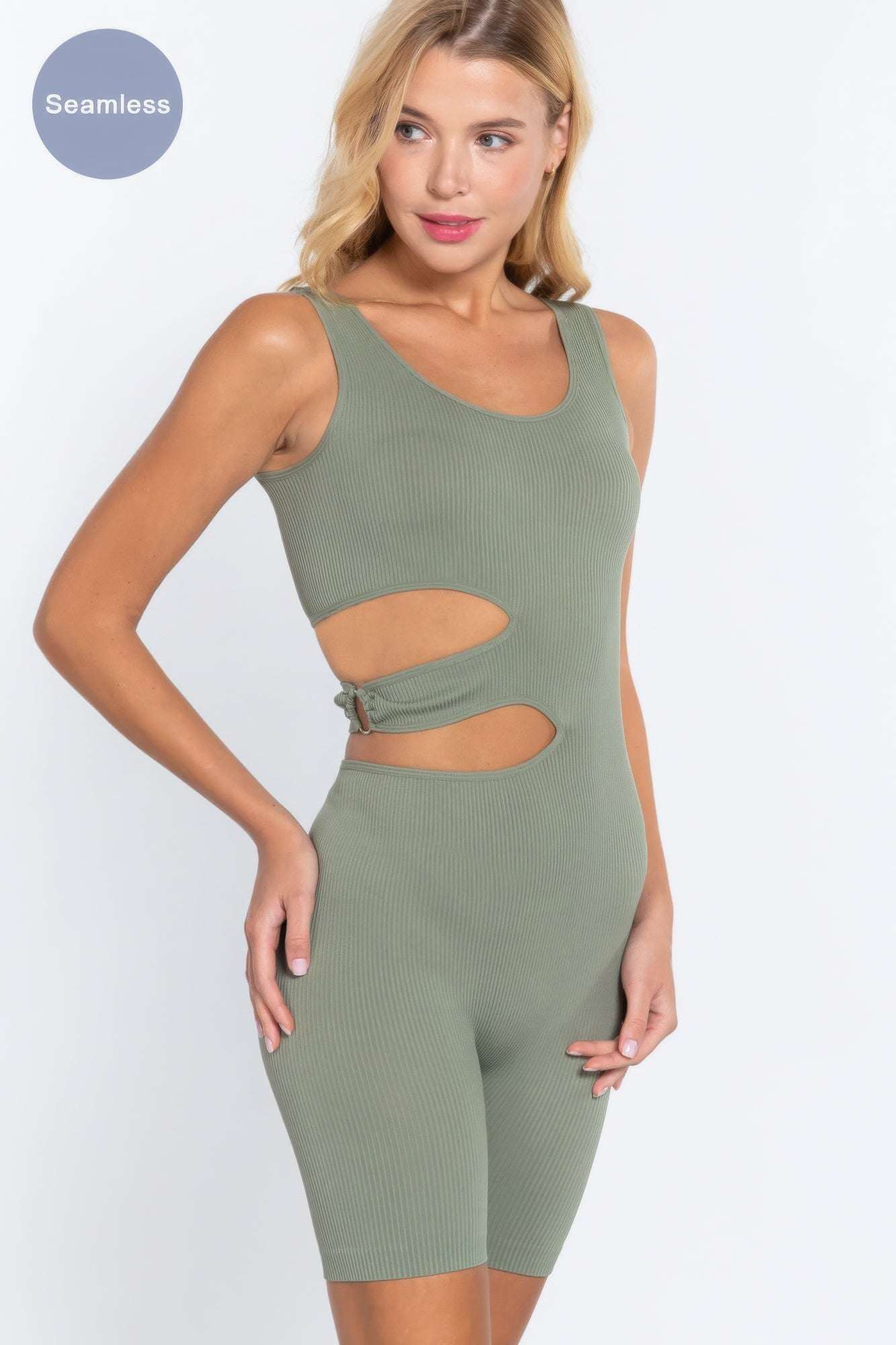 Suave Cut-out Seamless Romper - The Diva Goddess