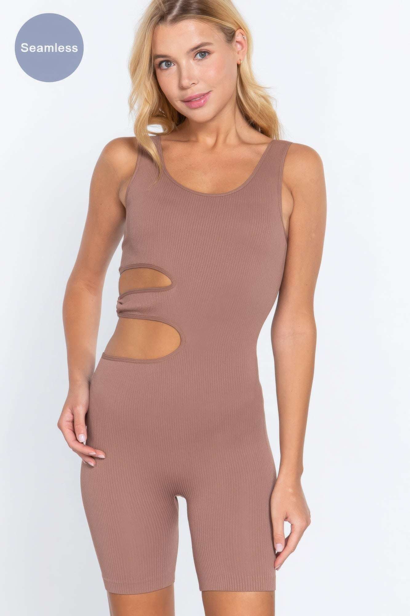 Suave Cut-out Seamless Romper - The Diva Goddess