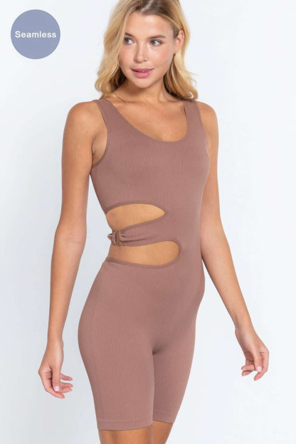 Suave Cut-out Seamless Romper - The Diva Goddess