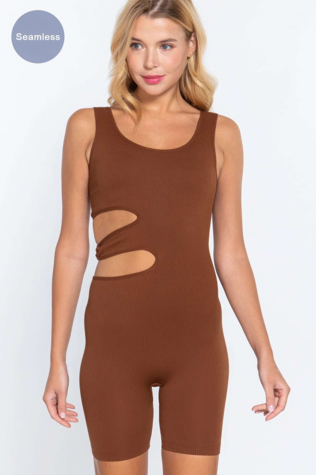 Suave Cut-out Seamless Romper - The Diva Goddess