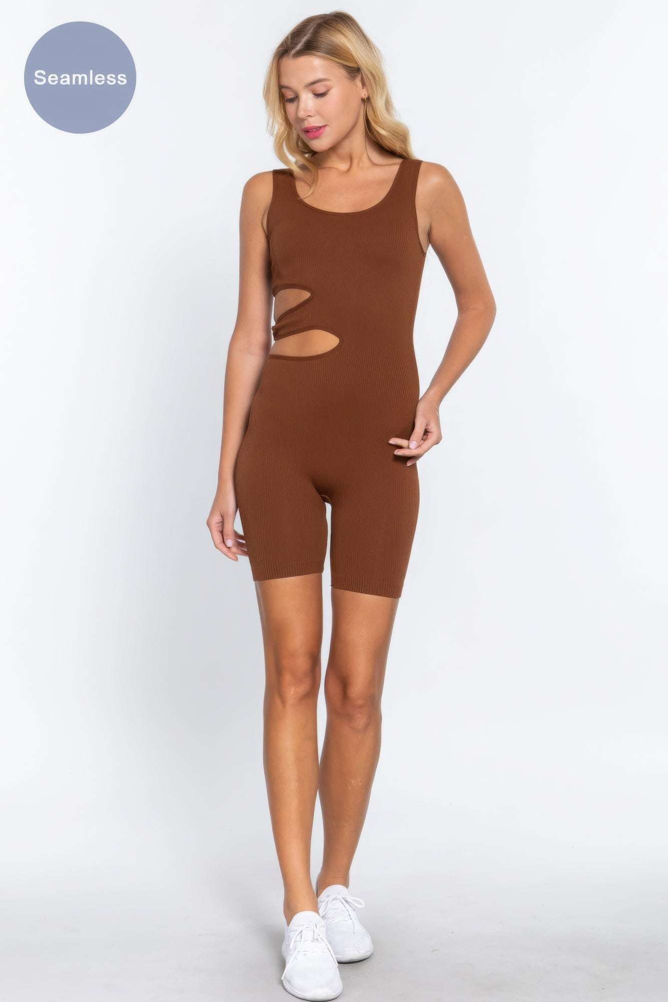 Suave Cut-out Seamless Romper - The Diva Goddess