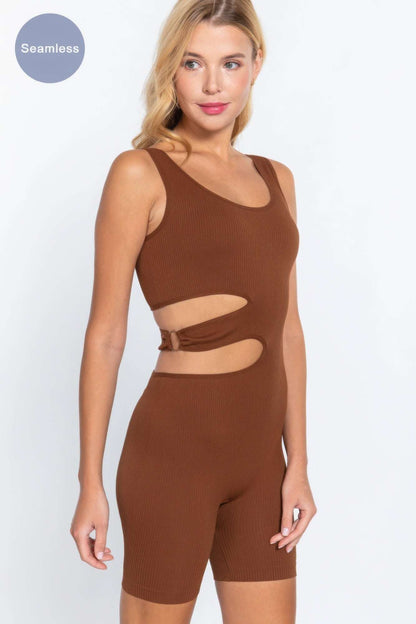 Suave Cut-out Seamless Romper - The Diva Goddess