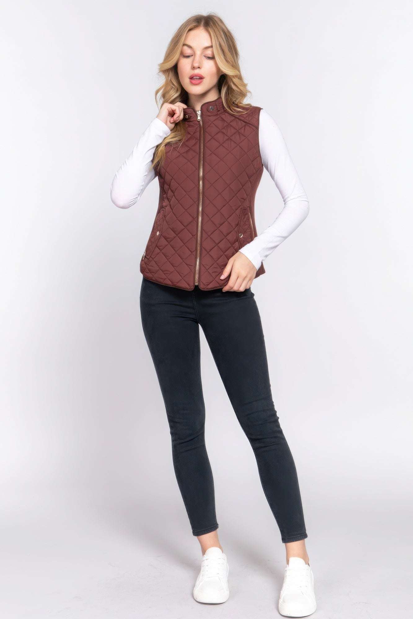 Trendy quilted vest - The Diva Goddess