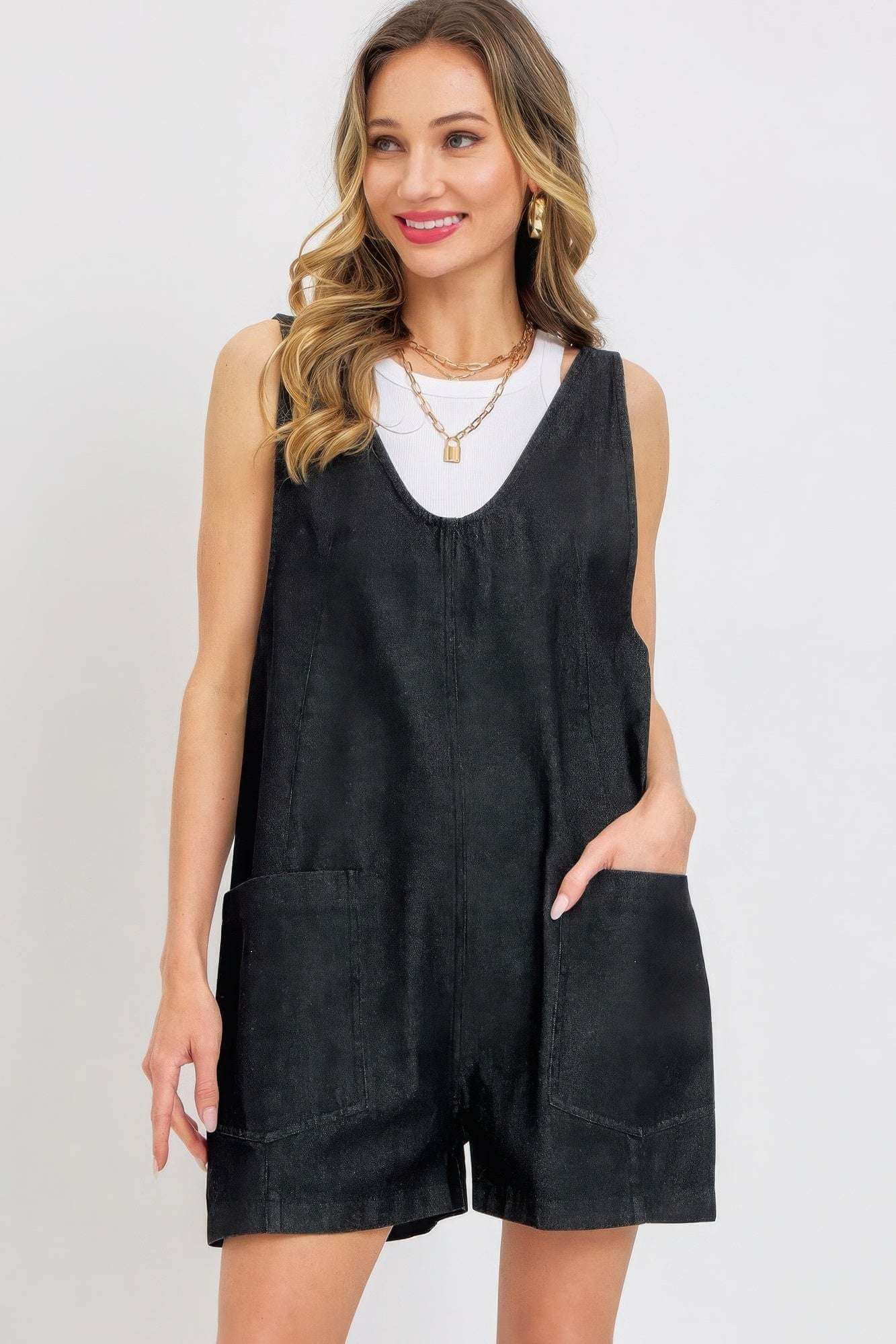 Summer Denim Overall Romper - The Diva Goddess