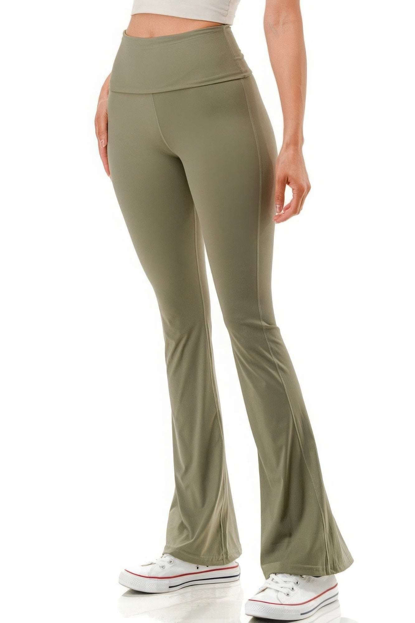 Super High Waist Premium Yoga Flare Pants - The Diva Goddess