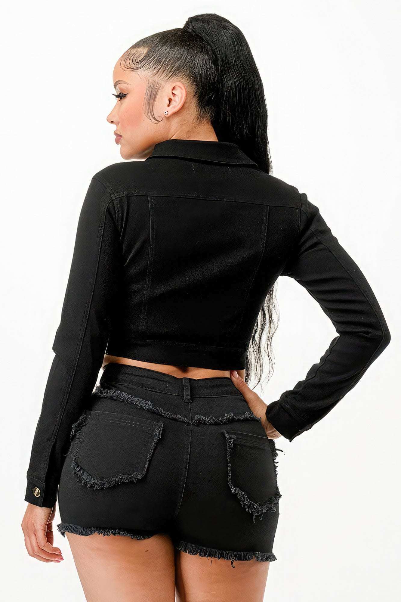 Super Stretchy Cropped Jacket - The Diva Goddess