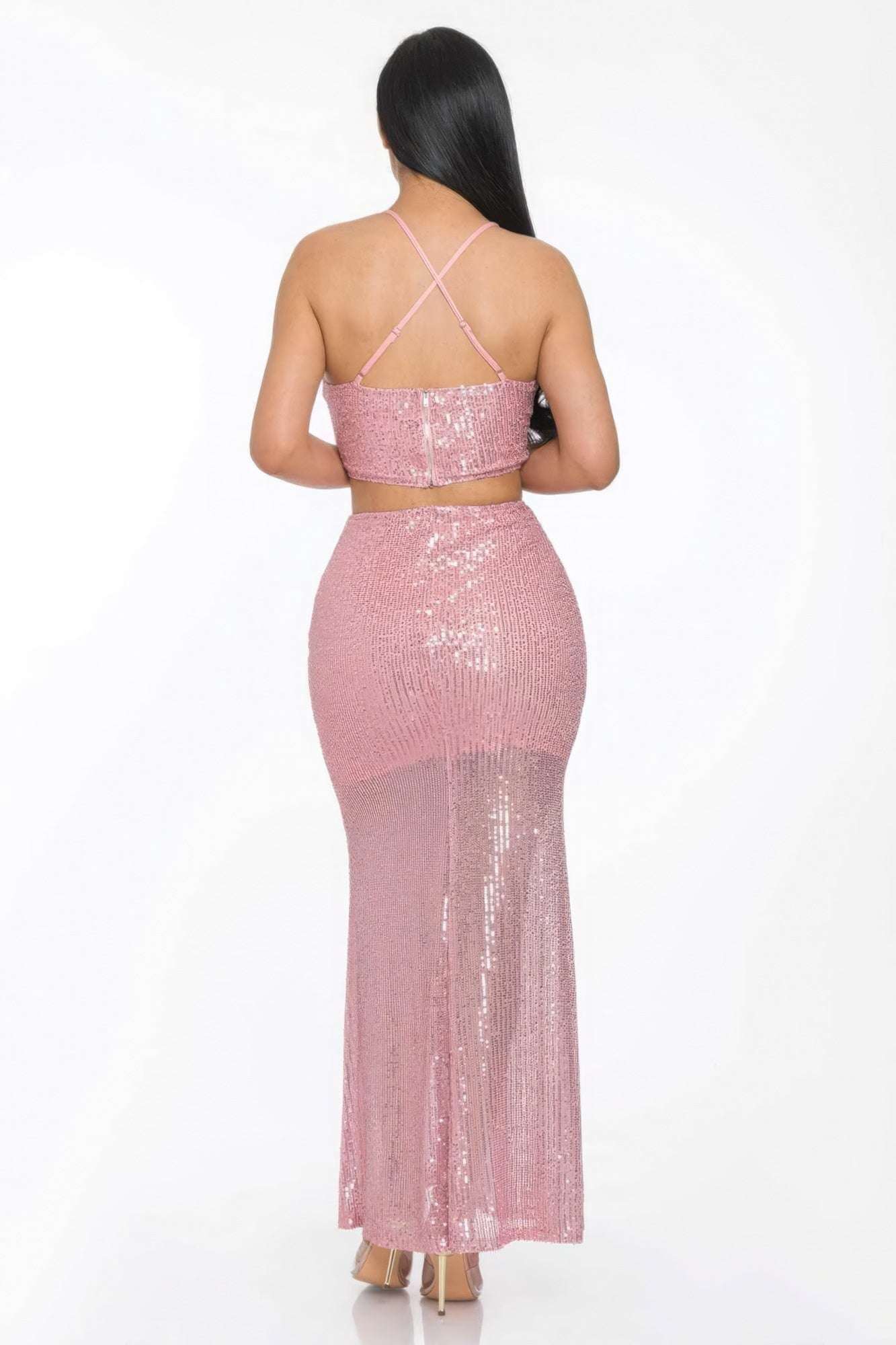 Sxy Back Sequin Maxi Dress - The Diva Goddess