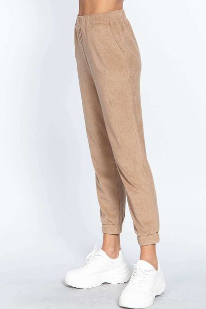 Terry Towelling Long Jogger Pants - The Diva Goddess