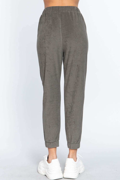 Terry Towelling Long Jogger Pants - The Diva Goddess