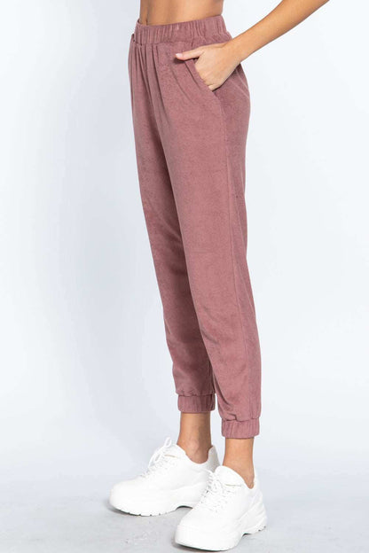 Terry Towelling Long Jogger Pants - The Diva Goddess