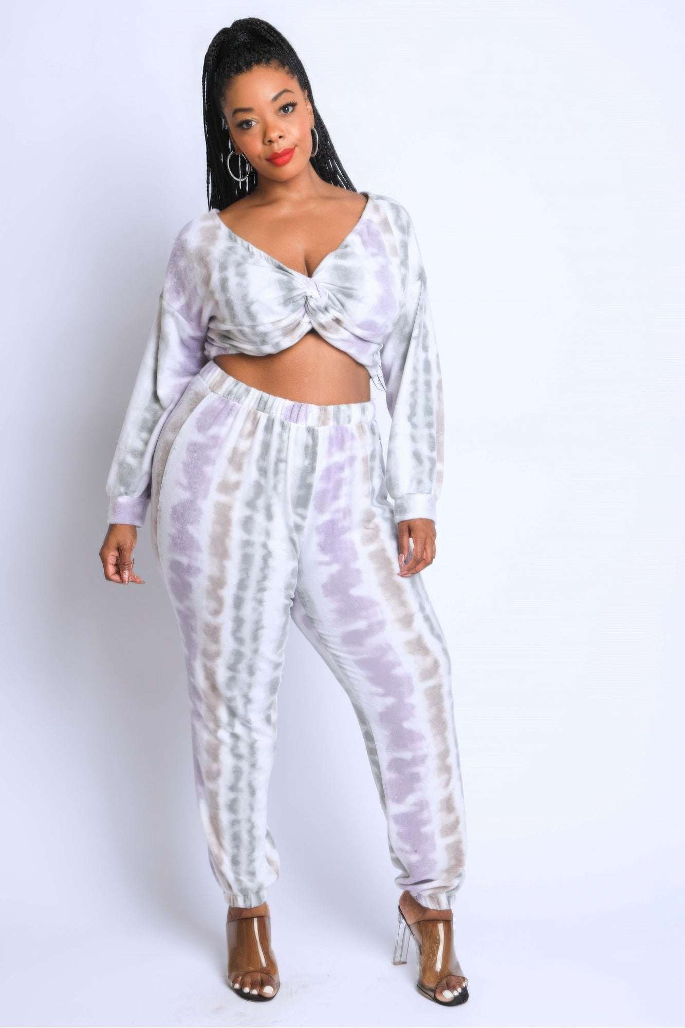 Tie Die Off Shoulder Set - The Diva Goddess