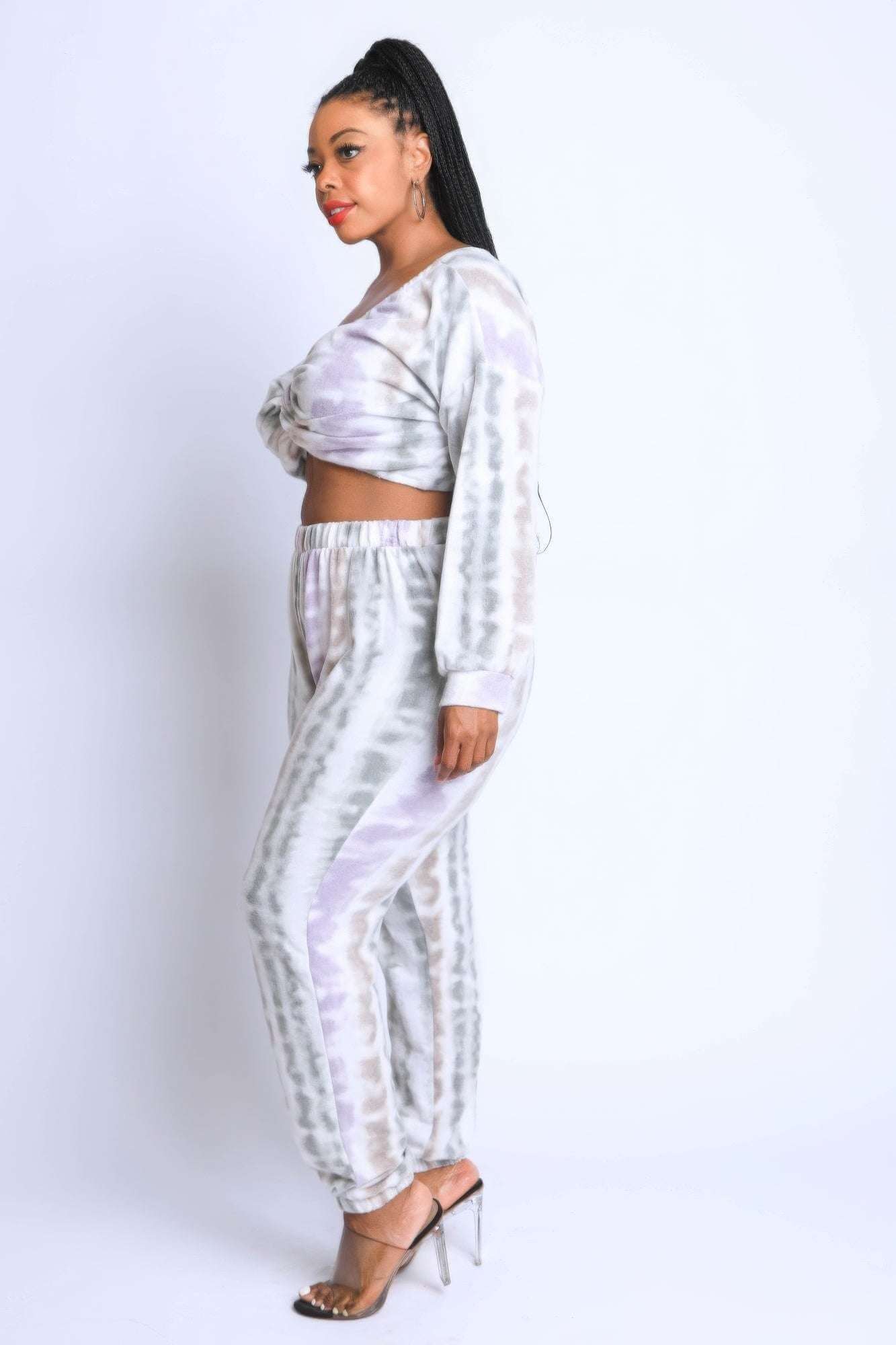 Tie Die Off Shoulder Set - The Diva Goddess