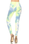 Tie Dye Printed, Full Length, High Waisted Leggings - The Diva Goddess