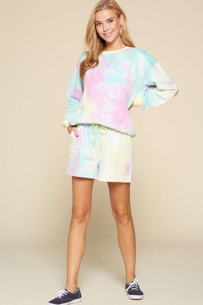 Tie-dye Printed Jersey Shorts - The Diva Goddess