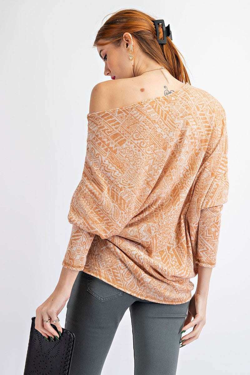 Tribal Printed Knit Top - The Diva Goddess