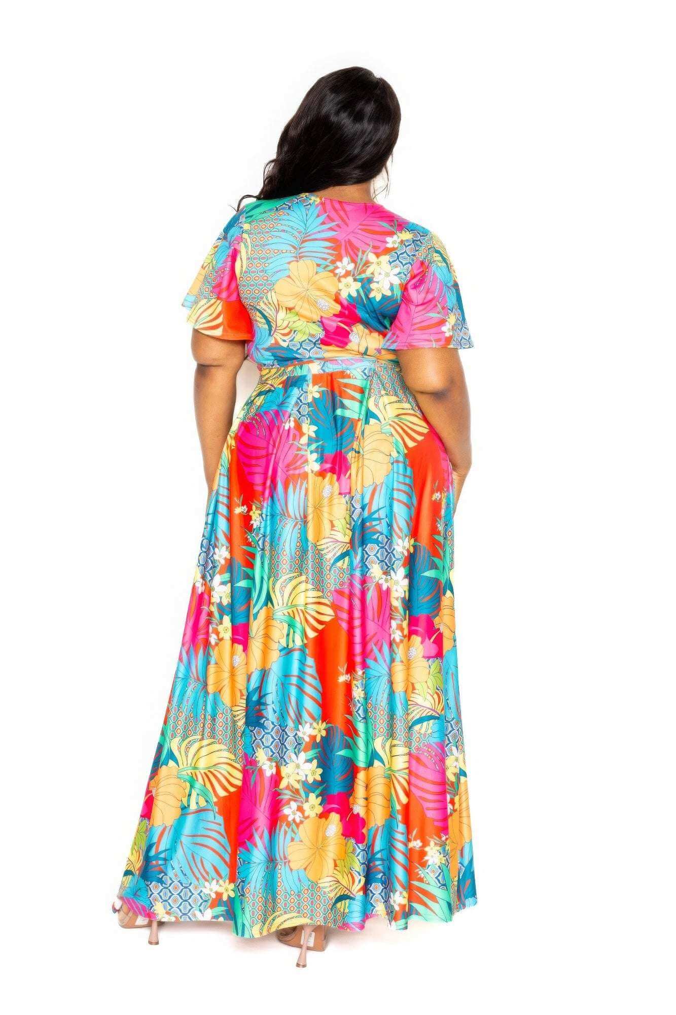 Tropical floral maxi skirt & top set - The Diva Goddess