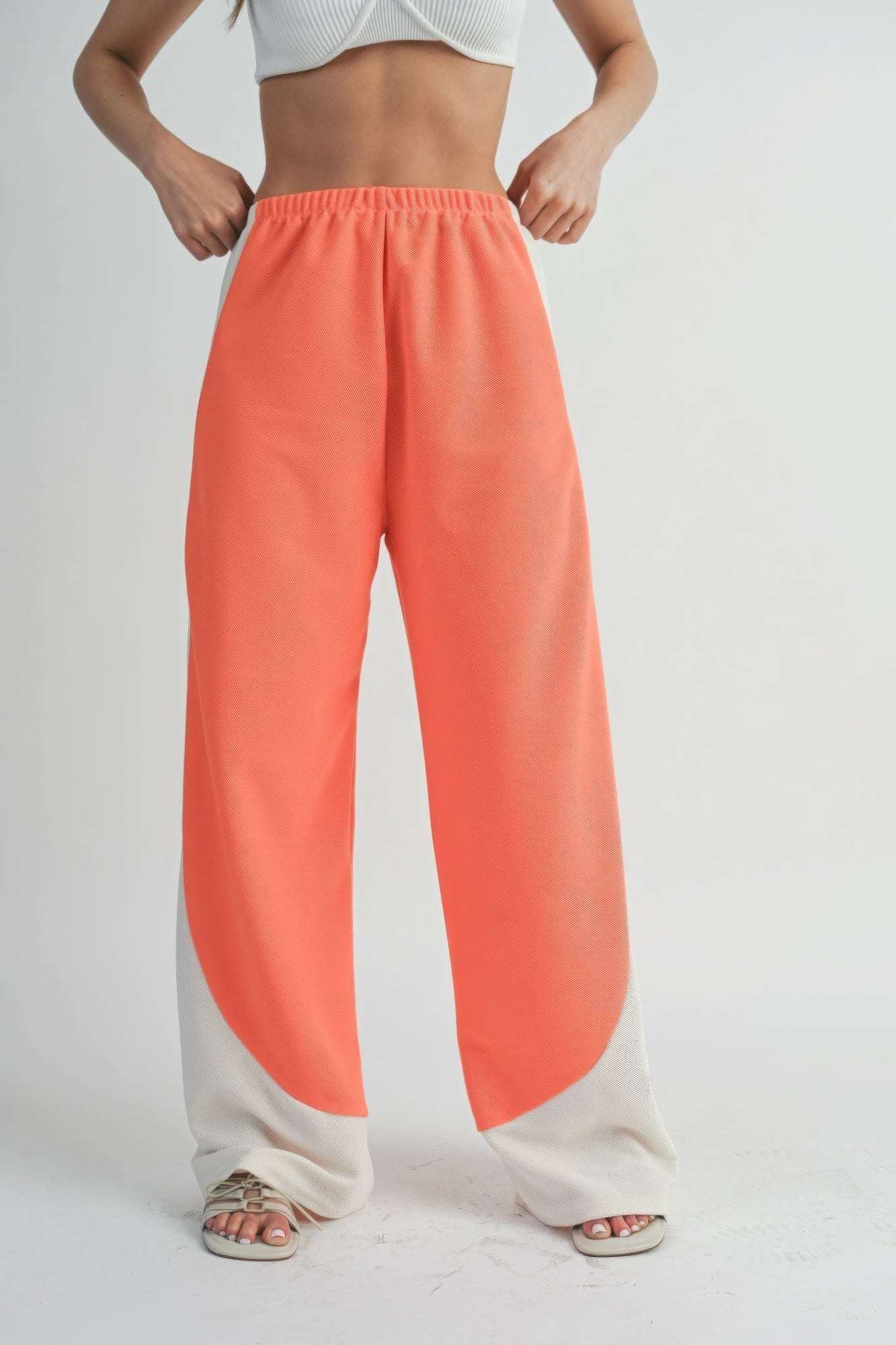 Two Toned Wide Leg Pants - The Diva Goddess