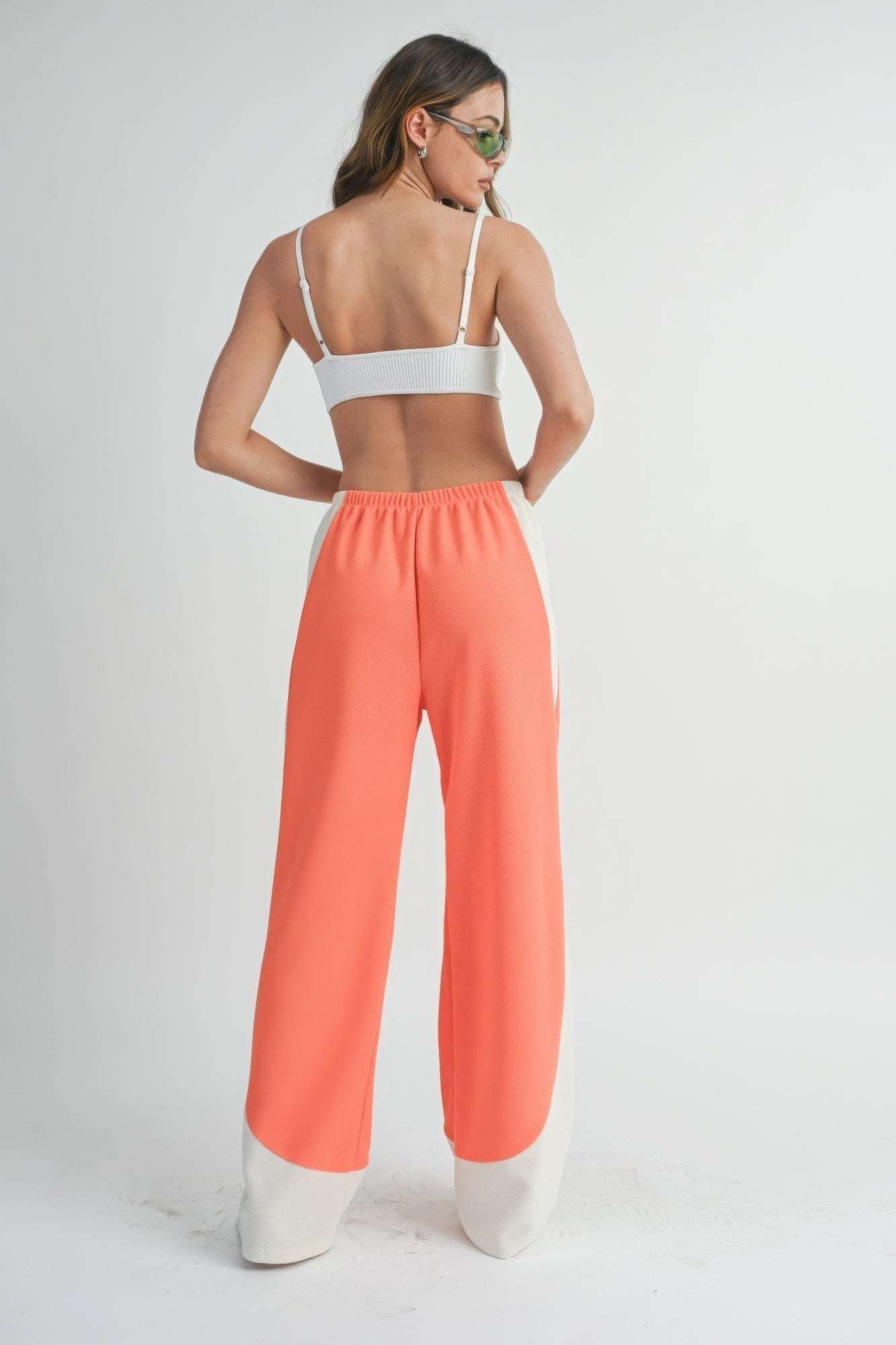 Two Toned Wide Leg Pants - The Diva Goddess