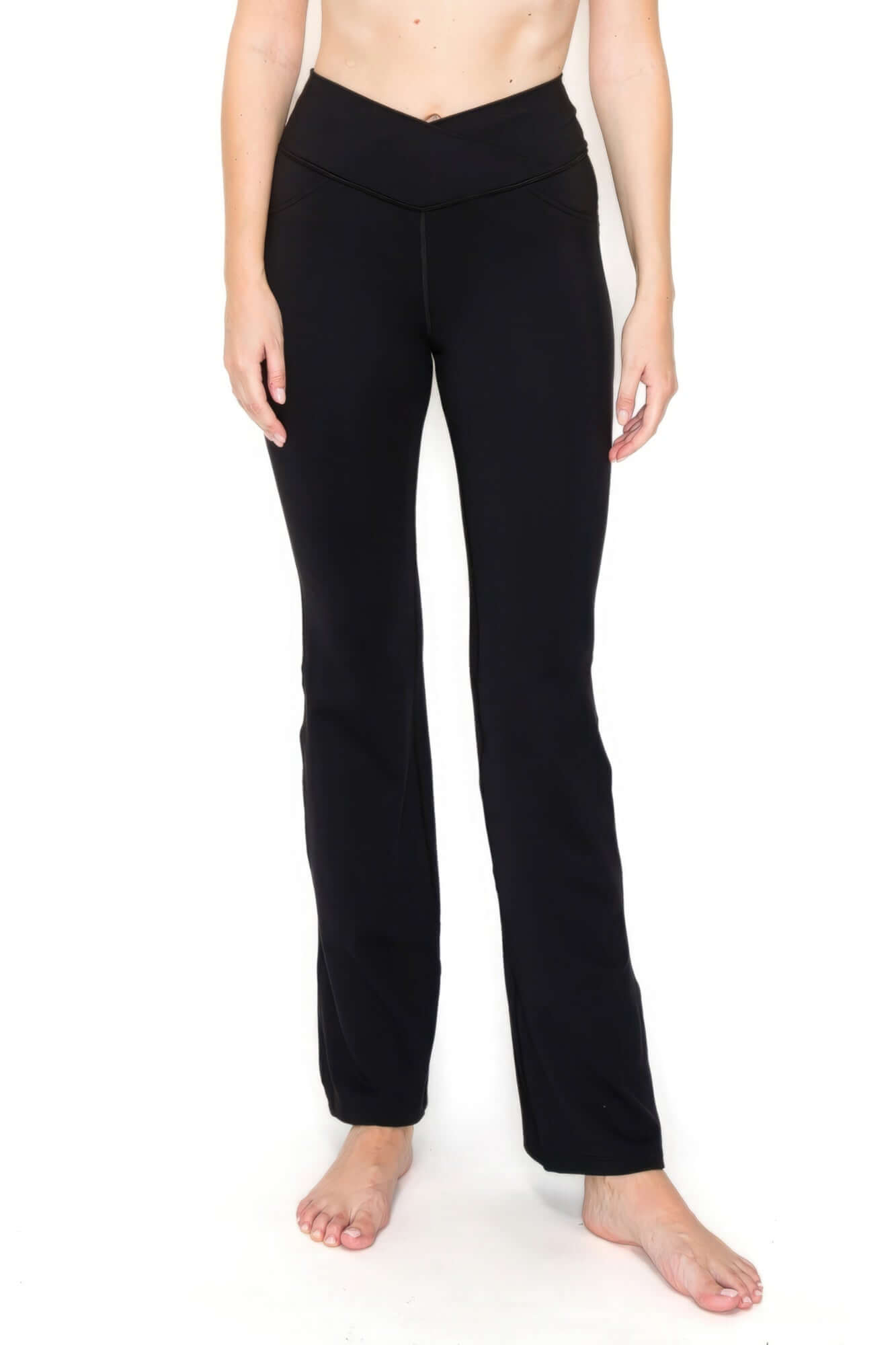 V-waist Mini Flare Yoga Pants - The Diva Goddess