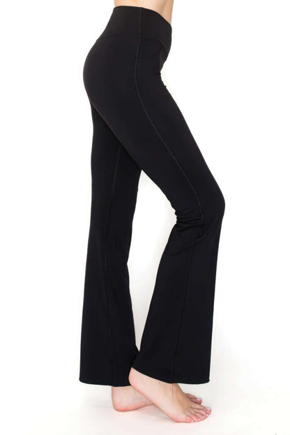 V-waist Mini Flare Yoga Pants - The Diva Goddess