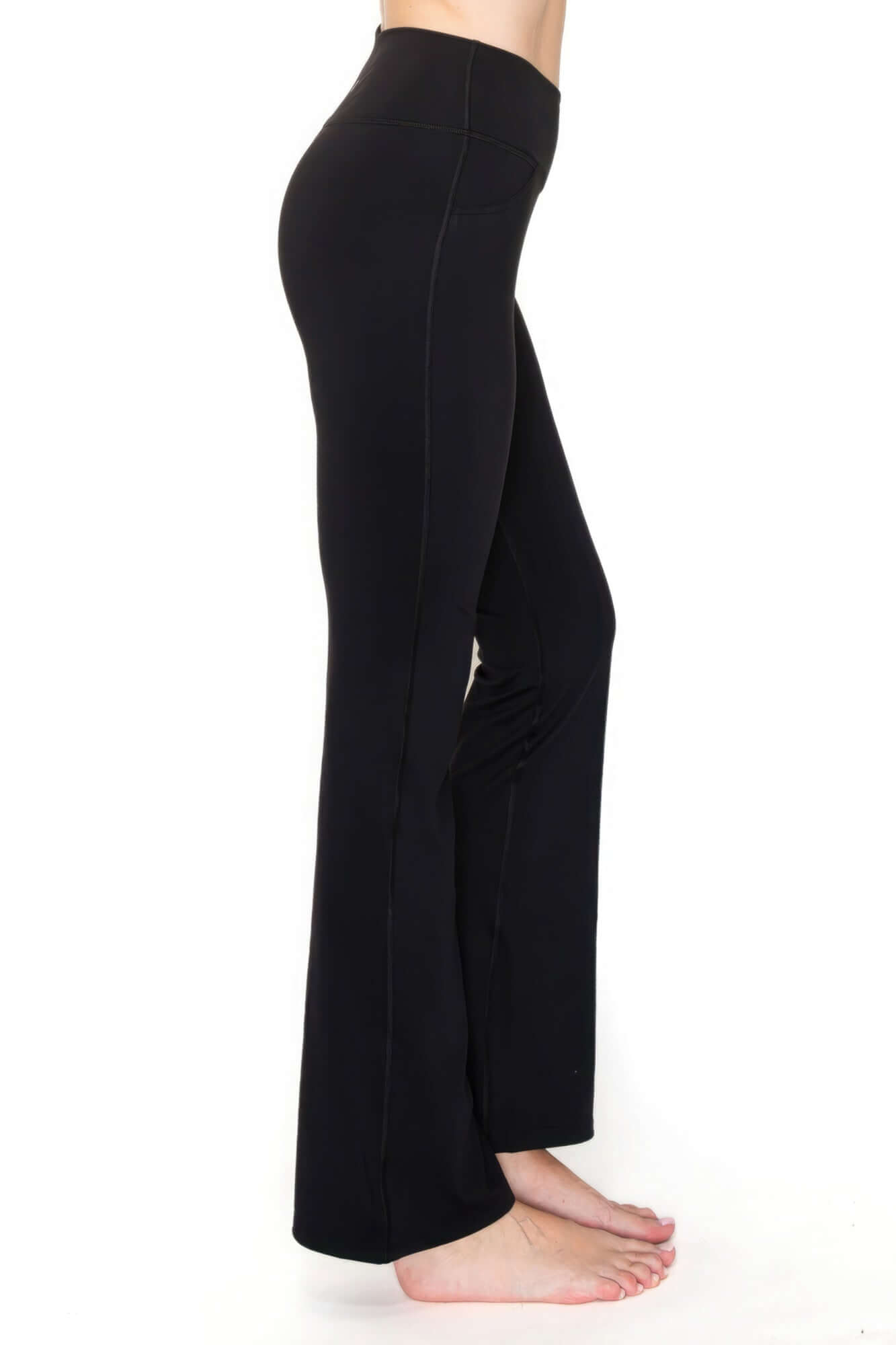 V-waist Mini Flare Yoga Pants - The Diva Goddess