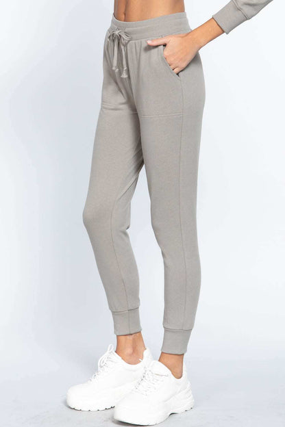 Waist Band Long Sweatpants With Pockets - The Diva Goddess