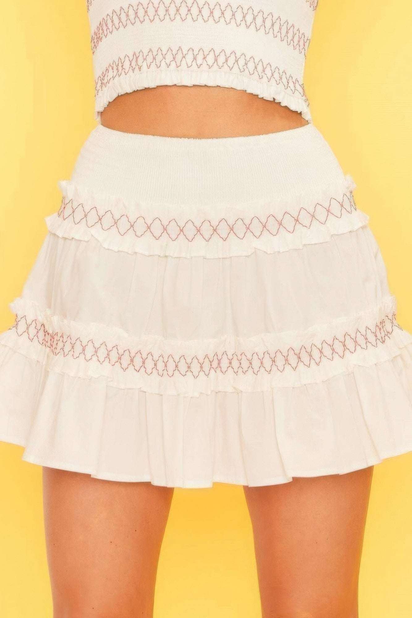 Smocked mini skirt - The Diva Goddess