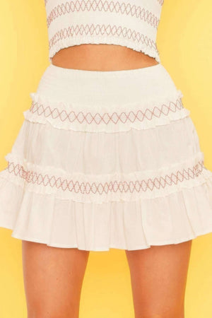 Smocked mini skirt - The Diva Goddess