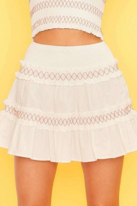 Smocked mini skirt - The Diva Goddess