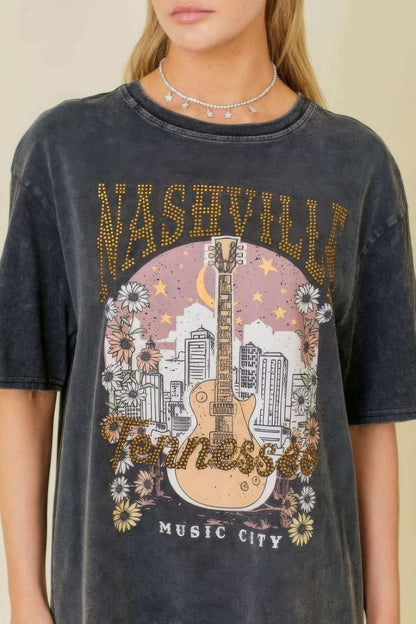 Washing Nashville Music City Graphic T-shirts - The Diva Goddess