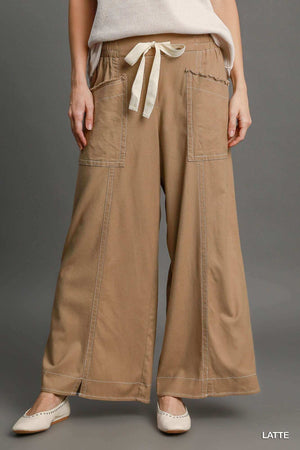 Wide Leg Pull On Pants - The Diva Goddess