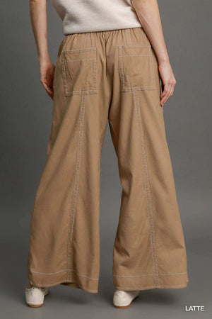 Wide Leg Pull On Pants - The Diva Goddess