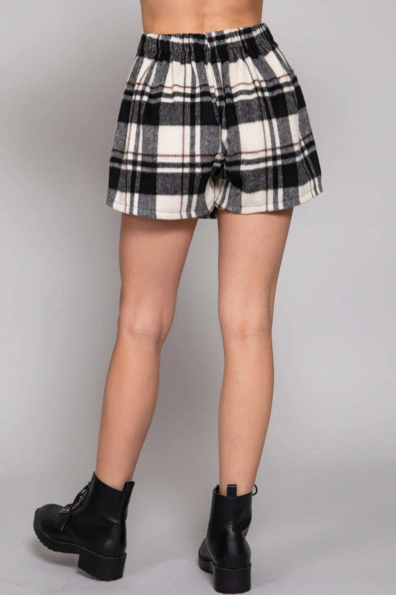 Wrap Plaid Jacquard Skort - The Diva Goddess