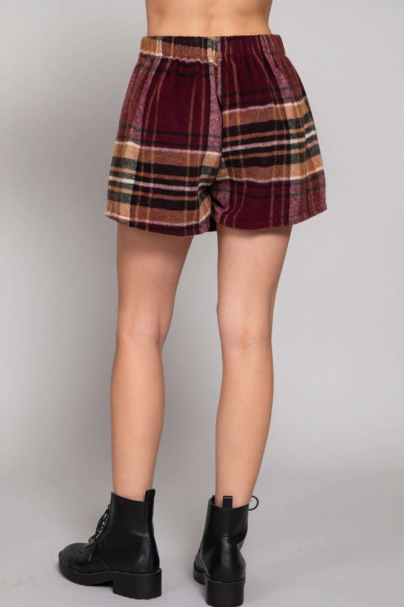 Wrap Plaid Jacquard Skort - The Diva Goddess