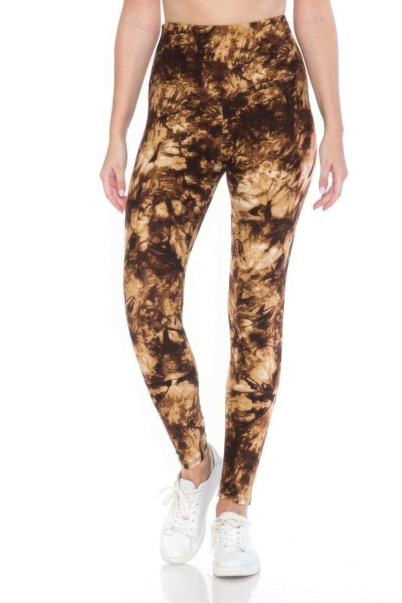 Yoga Wide Band Buttery Soft Print Leggings - The Diva Goddess