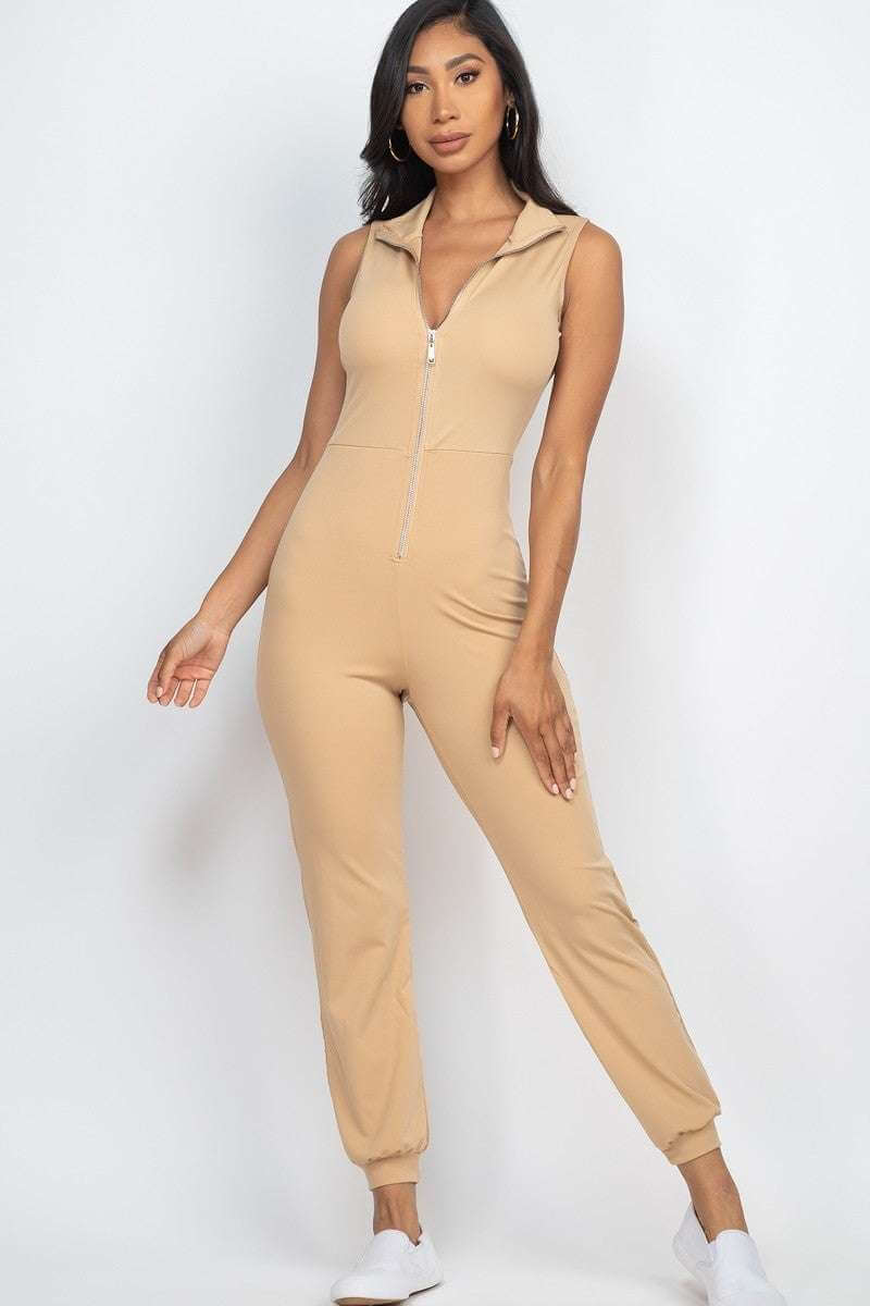 Zip Front Jumpsuit - The Diva Goddess