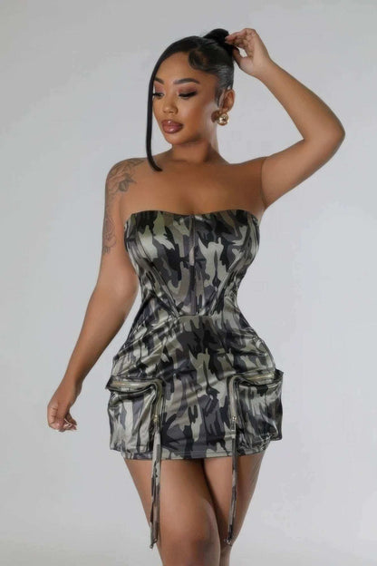 Zipper Closure Stretch Tube Dress - The Diva Goddess