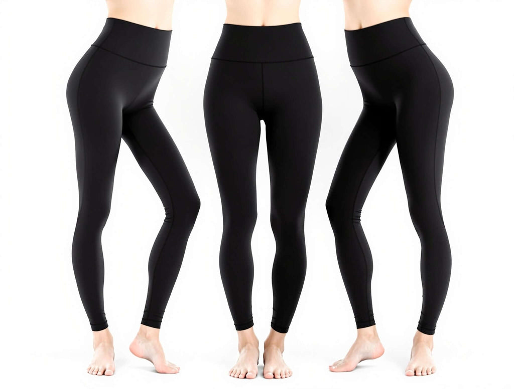 Power Move Leggings in black, high-rise compression leggings for women’s fitness fashion and stylish gymwear.